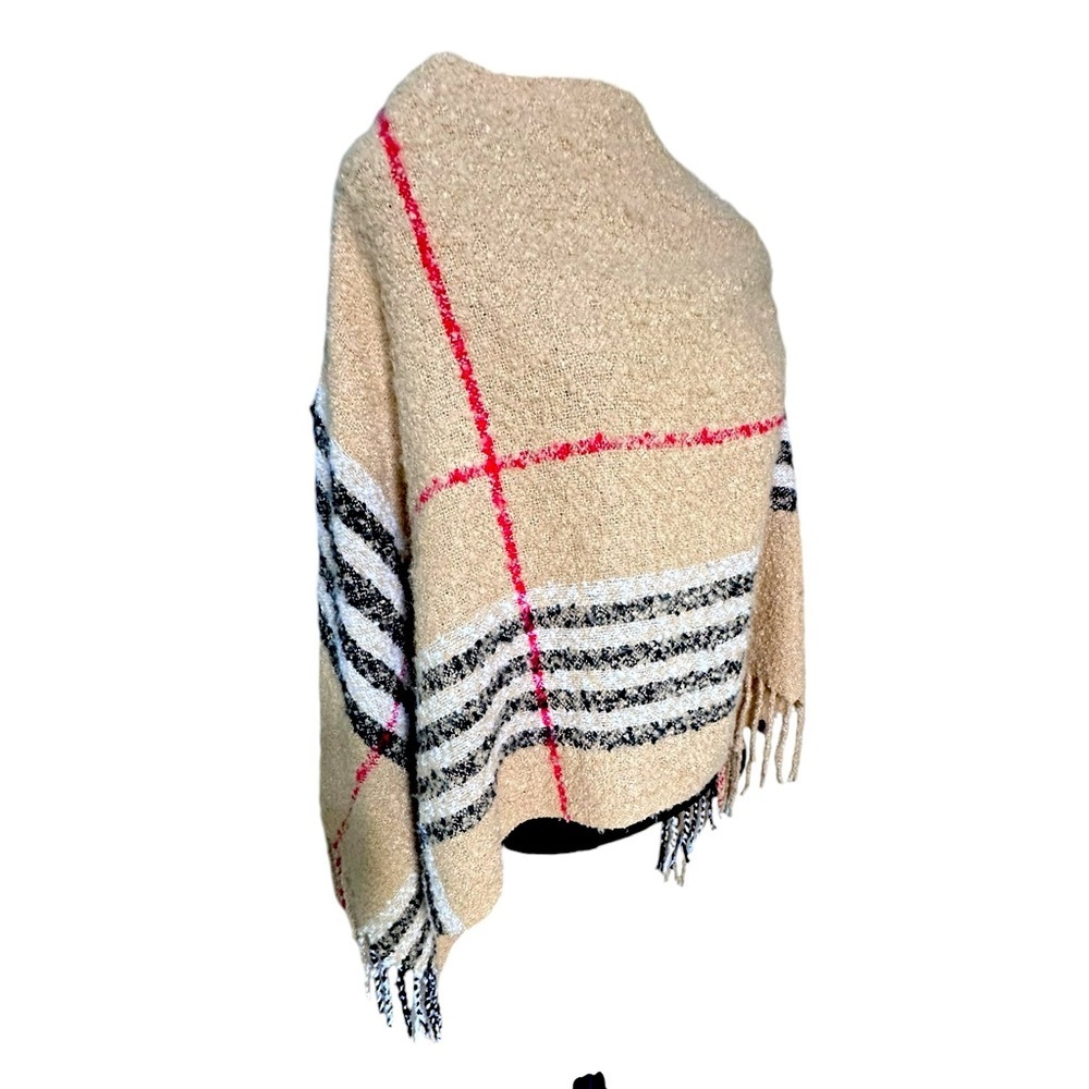 🔴5 for $40 SALE! 
Scottish Tartan Plaid Light Weight Poncho - FREE SIZE